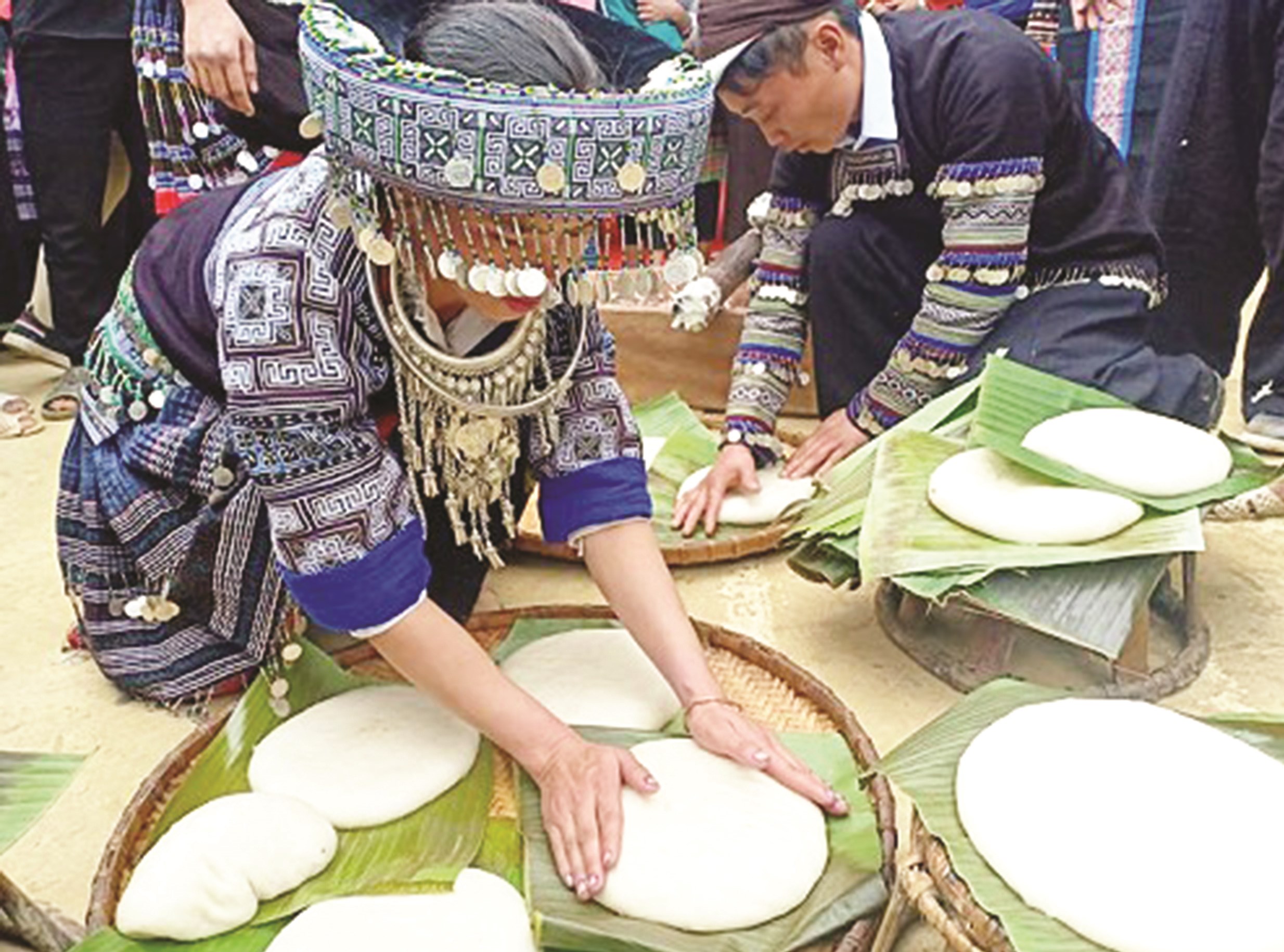 Banh day of Mong people