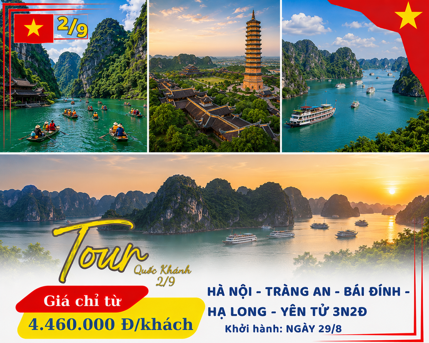 HÀ NỘI - TRÀNG AN - BÁI ĐÍNH - HẠ LONG - YÊN TỬ